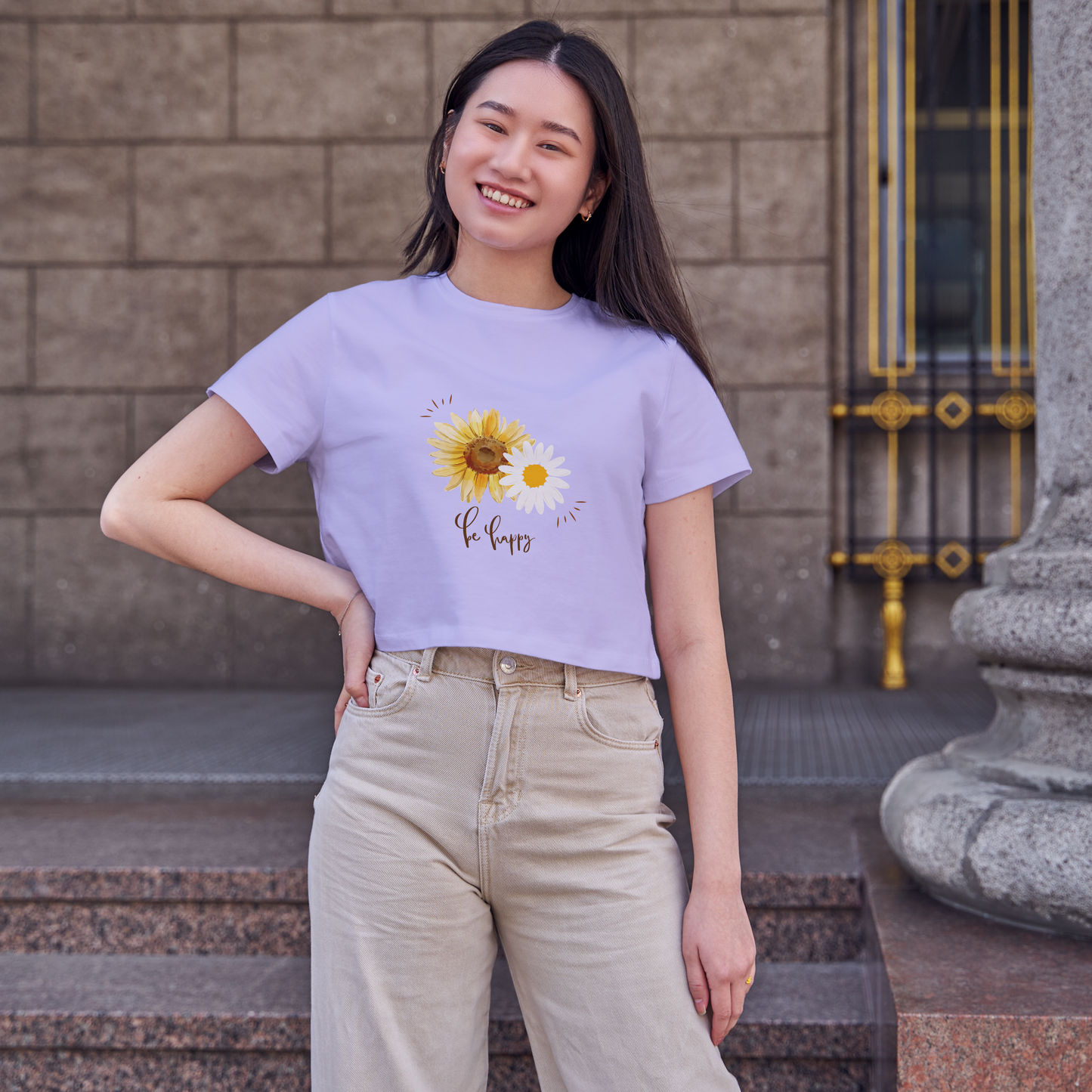 Crop Top Be Happy